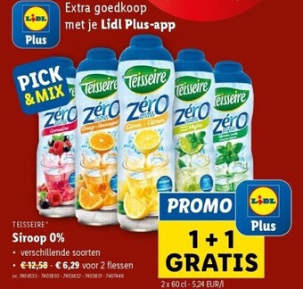 Lidl Siroop 0% aanbieding