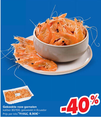 Carrefour Gekookte roze garnalen aanbieding