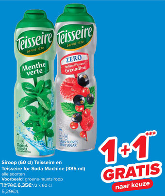 Siroop (60 cl) Teisseire en Teisseire for Soda Machine (385 ml)