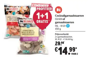 Delhaize Cocktailgarnaalstaarten of garnaalstaarten aanbieding
