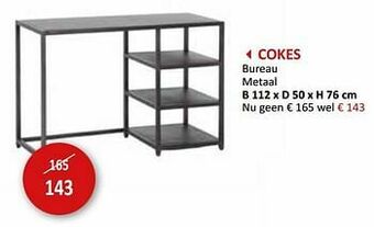 Weba Cokes bureau aanbieding