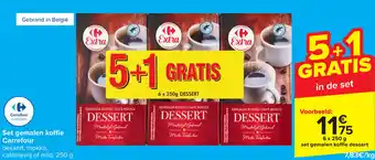 Carrefour Set gemalen koffie Carrefour 6 x 250g aanbieding