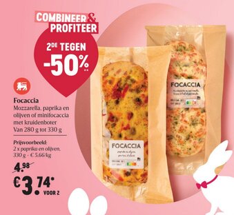 Delhaize Focaccia aanbieding
