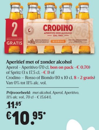 Aperitief met of zonder alcohol