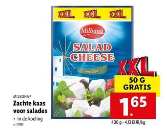 Lidl Milbona Zachte Kaas Voor Salades aanbieding