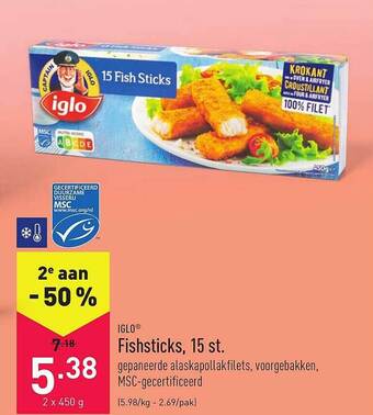 ALDI Iglo Fishsticks 15 St. aanbieding
