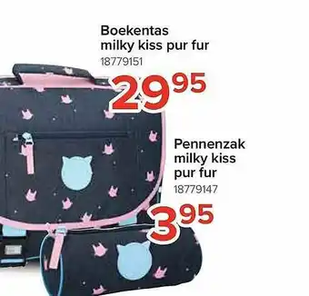 Boekentas Milky Kiss Pur Fur, Pennenzak Milky Kiss Pur Fur