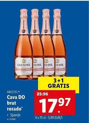 Lidl Arestel Cava Do Brut Rosado aanbieding