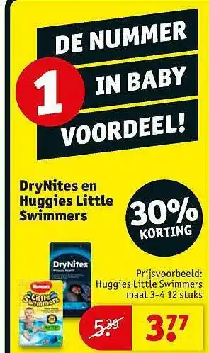 Kruidvat Drynites En Huggies Little Swimmers 30% Korting aanbieding