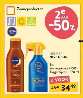 Di Zonnecrème spf50+ trigger spray - 270 ml aanbieding