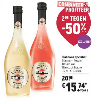 Delhaize Italiaans Aperitief Martini - Royale aanbieding