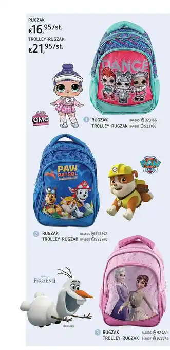 Dreamland Rugzak Trolley Rugzak aanbieding