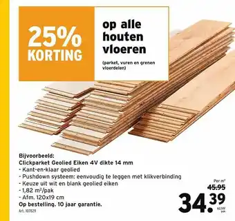 GAMMA 25% Korting Op Alle Houten Vloeren aanbieding