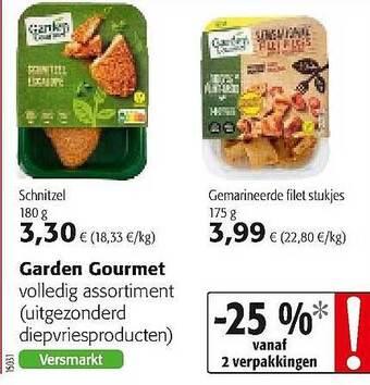 Colruyt Garden Gourmet Volledig Assortiment aanbieding