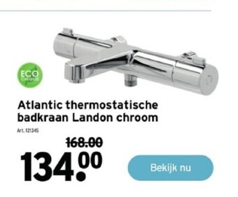 GAMMA Atlantic thermostatische badkraan landon chroom aanbieding