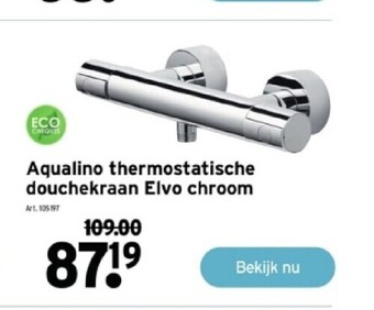 GAMMA Aqualino thermostatische douchekraan elvo chroom aanbieding