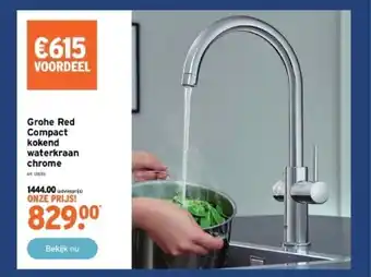 Grohe red compact kokend waterkraan chrome