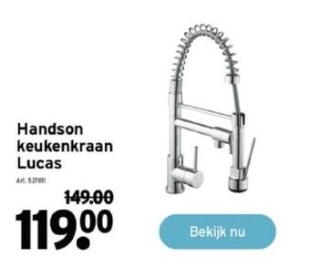 GAMMA Handson keukenkraan lucas aanbieding