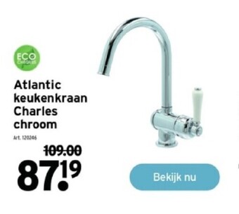 Atlantic keukenkraan charles chroom