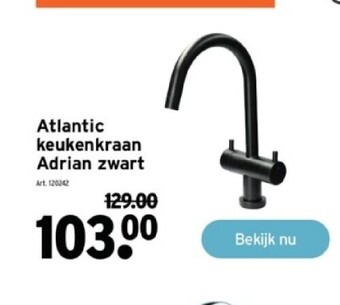 GAMMA Atlantic keukenkraan adrian zwart aanbieding