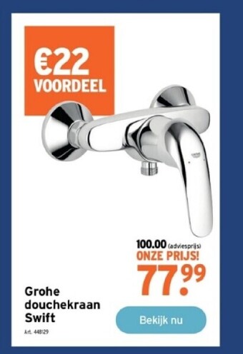 GAMMA Grohe douchekraan swift aanbieding