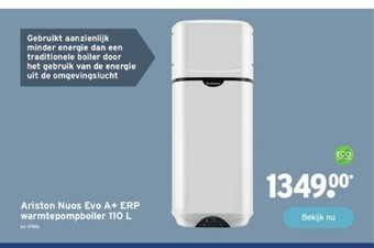 Ariston nuos evo a+ erp warmtepompboiler 110 l