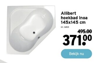 GAMMA Allibert hoekbad inoa 145x145 cm aanbieding