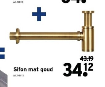 GAMMA Sifon mat goud aanbieding