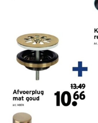 GAMMA Afvoerplug mat goud aanbieding