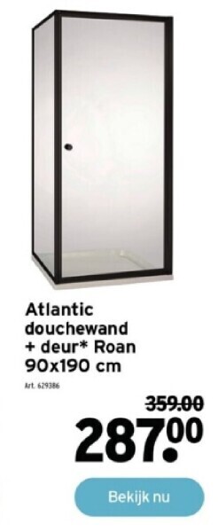 GAMMA Atlantic douchewand + deur* roan 90x190 cm aanbieding