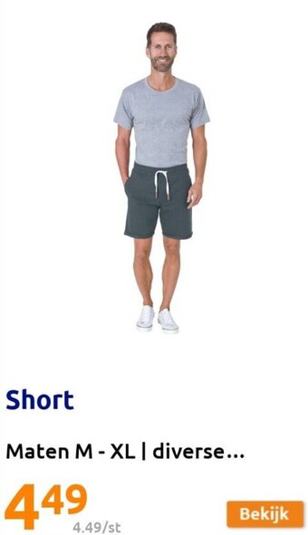 Action Short aanbieding