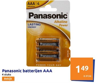 Action Panasonic batterijen AAA aanbieding