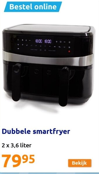 Dubbele smartfryer 2 x 3,6 liter