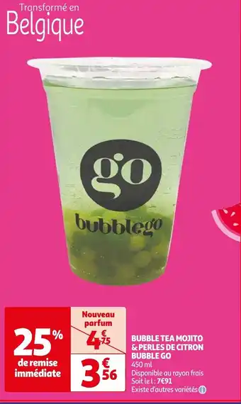 BUBBLE TEA MOJITO & PERLES DE CITRON BUBBLE GO 450 ml