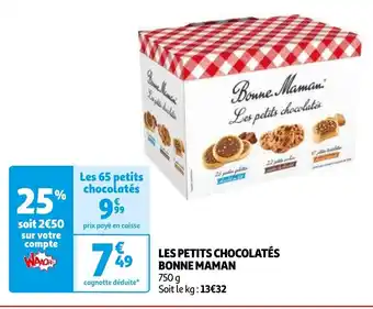 Auchan LES PETITS CHOCOLATÉS BONNE MAMAN 750 g aanbieding