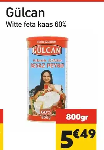 Gülcan Witte feta kaas 60% 800gr