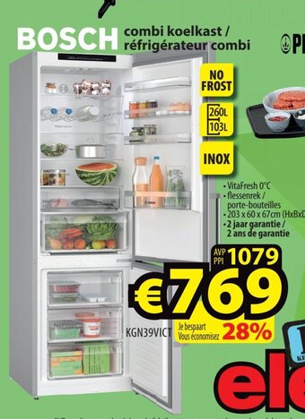 ElectroStock BOSCH combi koelkast / réfrigérateur combi aanbieding