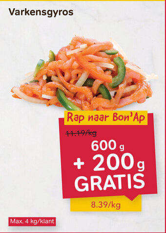 Bon Ap Varkensgyros aanbieding