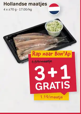 Bon Ap Hollandse maatjes 4 x 70 g aanbieding