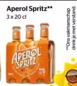 Spar Aperol Spritz** 3 x 20 cl aanbieding