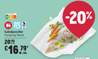 Delhaize Kabeljauwfilet aanbieding