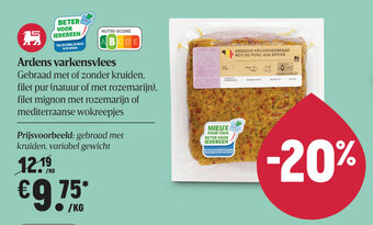 Delhaize Ardens varkensvlees aanbieding