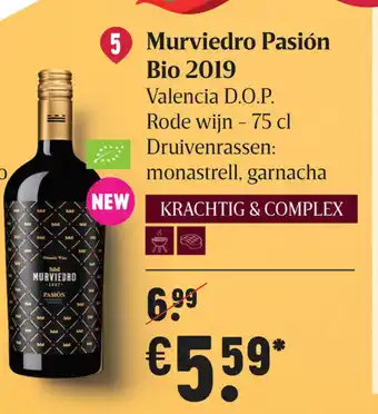 Delhaize Murviedro Pasion Bio 2019 aanbieding