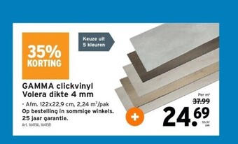 GAMMA Gamma clickvinyl volera dikte 4 mm aanbieding