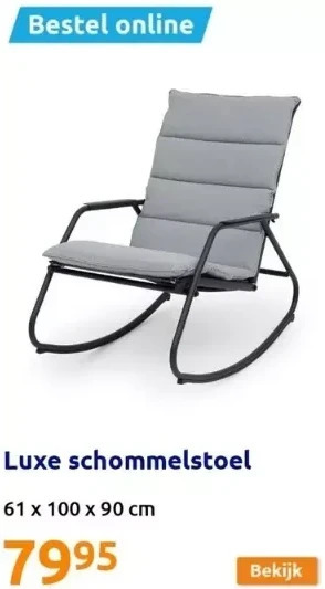 Action Luxe schommelstoel aanbieding