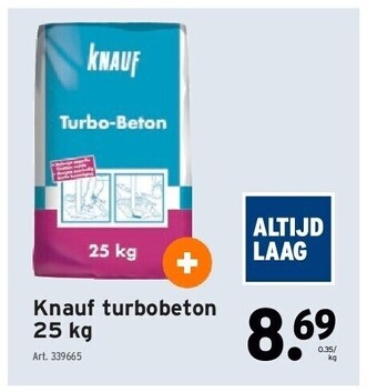 GAMMA Knauf turbobeton 25 kg aanbieding