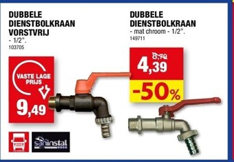 Hubo Dubbele dienstbolkraan vorstvrij aanbieding