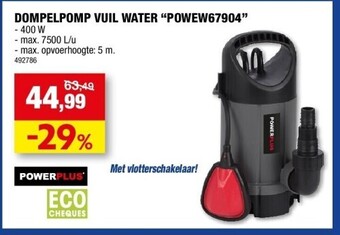 Hubo Dompelpomp vuil water “powew67904” aanbieding