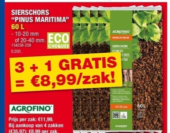 Hubo Sierschors “pinus maritima” 60 l aanbieding