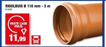 Hubo Rioolbuis ø 110 mm - 3 m aanbieding